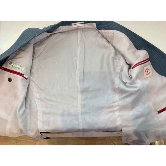 Brooks Brothers Baird McNutt Mens Blue Pinstripe Blazer 100% LinenSport Coat40R - Picture 9 of 14